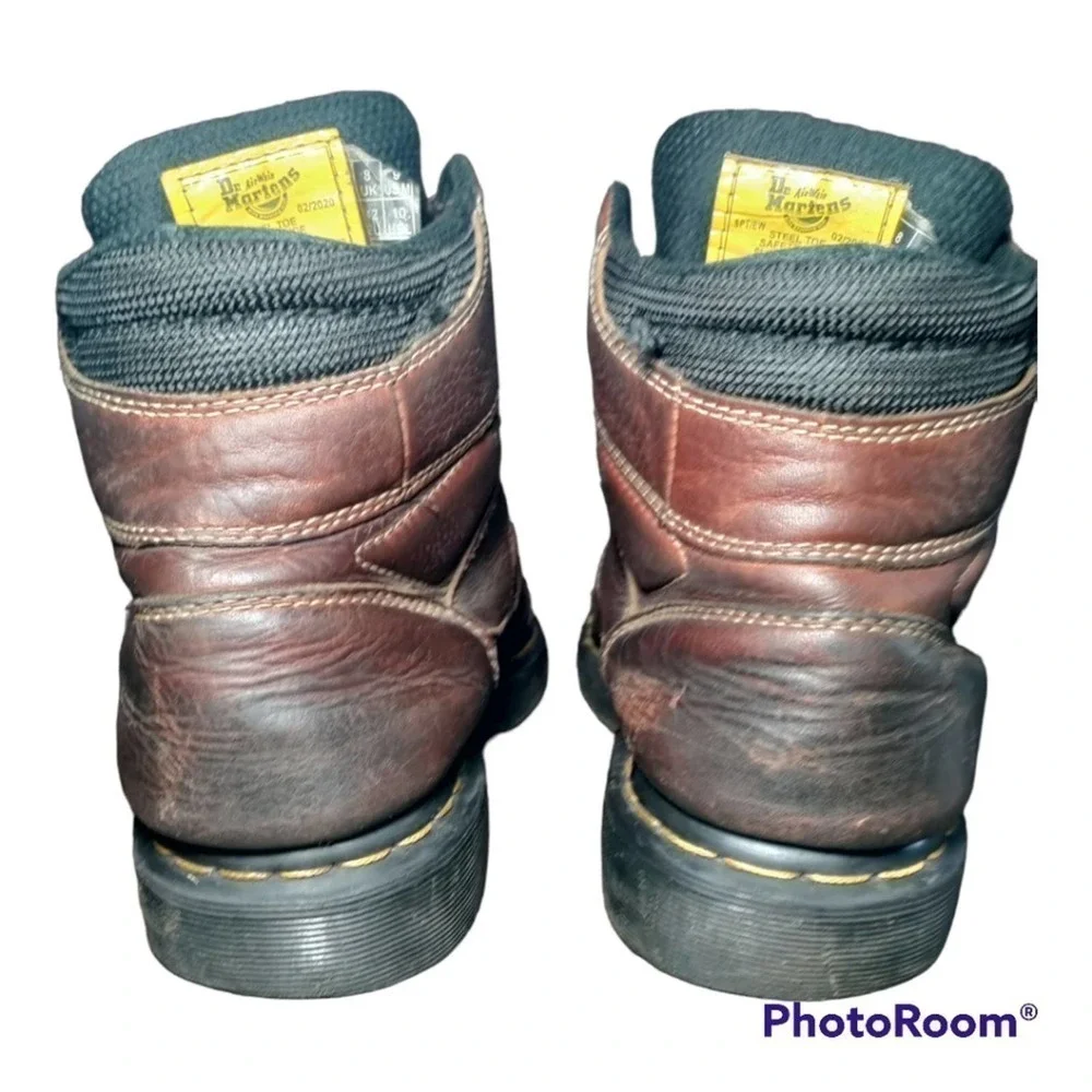 Dr Martens Industrial brown leather safety toe work boots size 9 mens/10 womans